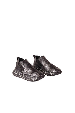 Bueno Shoes Kahverengi Deri Kadın Dolgu Topuklu Spor Ayakkabı 01wr7904