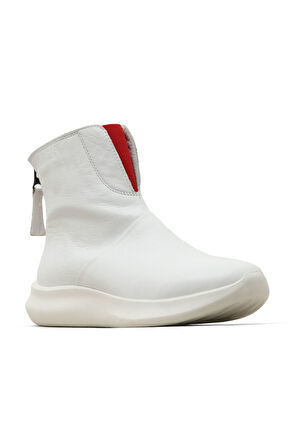 Bueno Shoes Kırmızı Deri Kadın Spor Bot 01wr8500