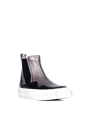 Bueno Shoes Gri Deri Kadın Spor Bot 01wr8601