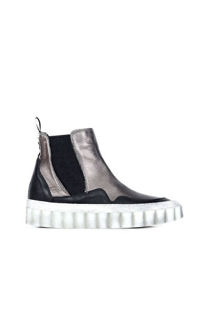 Bueno Shoes Gümüş Deri Kadın Spor Bot 01wr8601