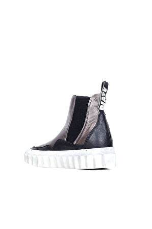 Bueno Shoes Gümüş Deri Kadın Spor Bot 01wr8601