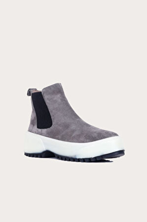 Bueno Shoes Gri Koyu Süet Kadın Spor Bot 01wr4701