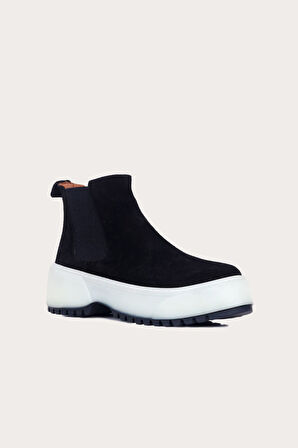 Bueno Shoes Siyah Süet Kadın Spor Bot 01wr4701