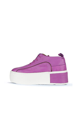 Bueno Shoes Lila Deri Kadın Dolgu Topuklu Ayakkabı 01ws7001