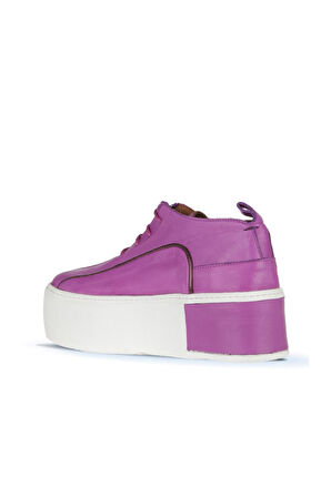 Bueno Shoes Lila Deri Kadın Dolgu Topuklu Ayakkabı 01ws7001