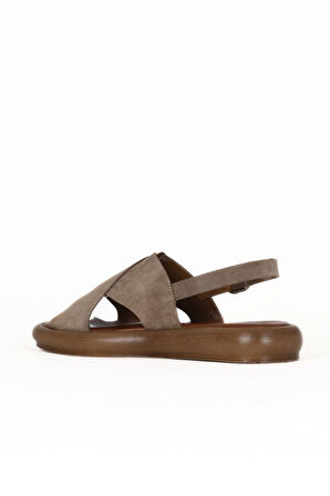 Bueno Shoes Kum Alf Süet Kadın Düz Sandalet 01we3103