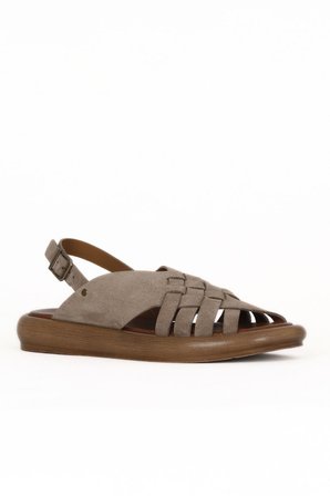 Bueno Shoes Kum Alf Süet Kadın Düz Sandalet 01we3102