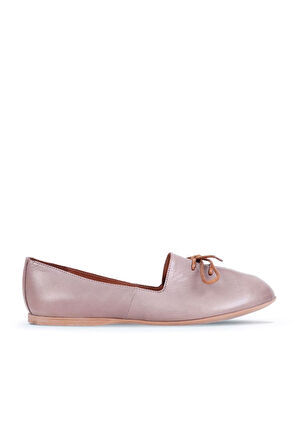 Bueno Shoes Gri Deri Kadın Babet 01wl1237