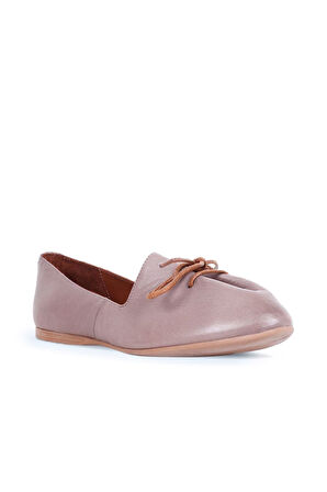 Bueno Shoes Gri Deri Kadın Babet 01wl1237