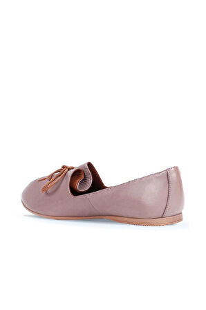 Bueno Shoes Gri Deri Kadın Babet 01wl1237