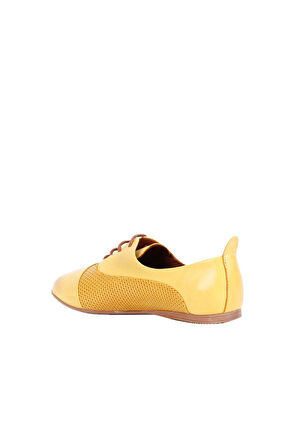 Bueno Shoes Sarı Deri Kadın Babet 01wl1247