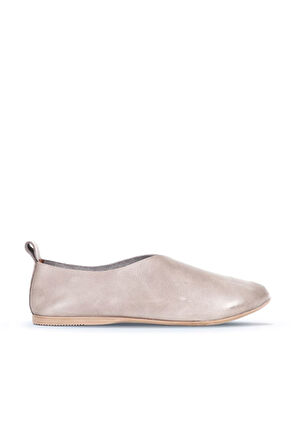 Bueno Shoes Gri Deri Kadın Babet 01wn0702