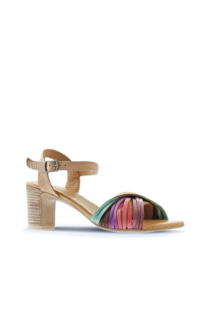Bueno Shoes Multi M10 Deri Kadın Topuklu Sandalet 01wn1520