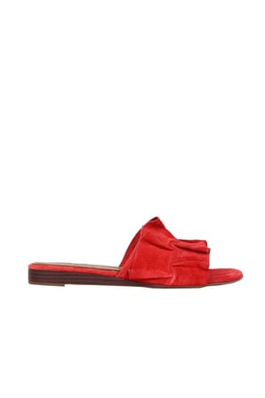 Bueno Shoes Nar Çiçeği Süet Kadın Düz Terlik 01wn1908