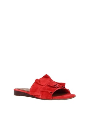Bueno Shoes Nar Çiçeği Süet Kadın Düz Terlik 01wn1908