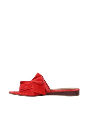Bueno Shoes Nar Çiçeği Süet Kadın Düz Terlik 01wn1908