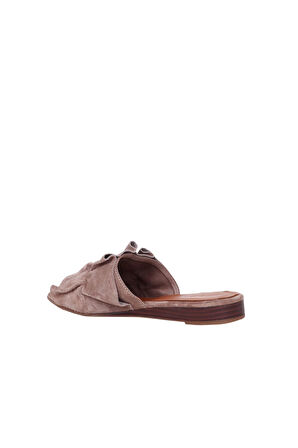 Bueno Shoes Vizon Süet Kadın Düz Terlik 01wn1908