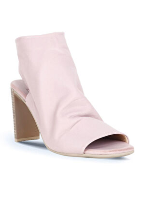 Bueno Shoes Gül Kurusu Deri Kadın Topuklu Sandalet 01wn4103