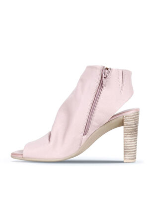 Bueno Shoes Gül Kurusu Deri Kadın Topuklu Sandalet 01wn4103