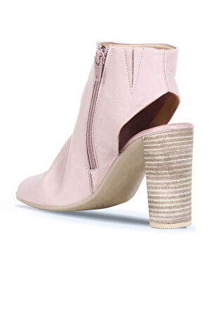 Bueno Shoes Gül Kurusu Deri Kadın Topuklu Sandalet 01wn4103