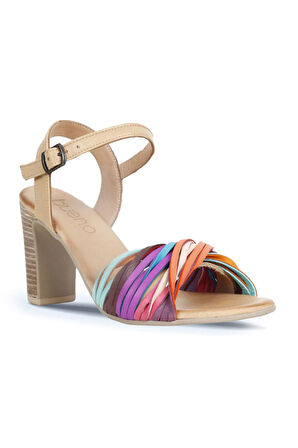 Bueno Shoes Multi M10 Deri Kadın Topuklu Sandalet 01wn4302