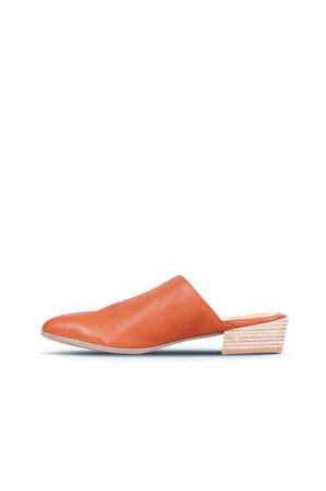 Bueno Shoes Taba Deri Kadın Topuklu Terlik 01wq2603