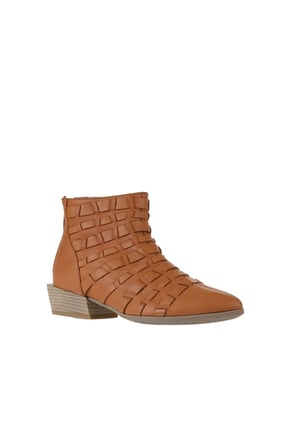 Bueno Shoes Taba Deri Kadın Düz Bot 01wq2604