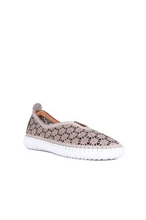 Bueno Shoes Gri Deri Kadın Günlük Ayakkabı 01wn9605