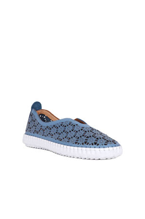 Bueno Shoes Mavi Deri Kadın Günlük Ayakkabı 01wn9605
