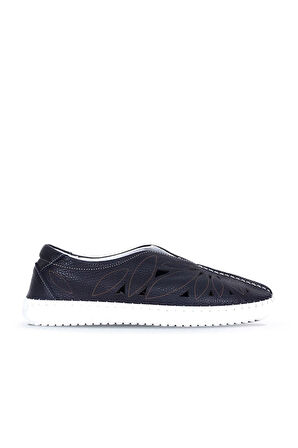 Bueno Shoes Siyah Deri Kadın Günlük Ayakkabı 01wq0402