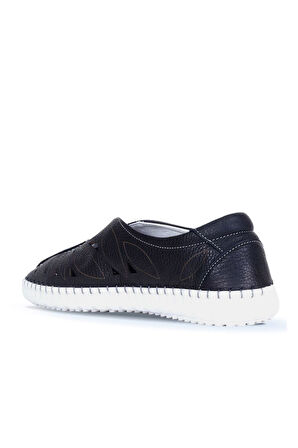 Bueno Shoes Siyah Deri Kadın Günlük Ayakkabı 01wq0402