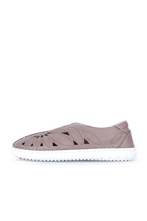 Bueno Shoes Gri Deri Kadın Günlük Ayakkabı 01wq0402