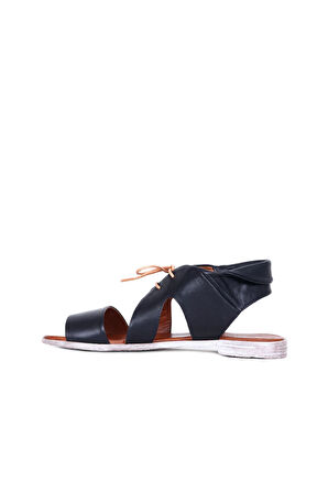 Bueno Shoes Siyah Deri Kadın Sandalet 01wq2000