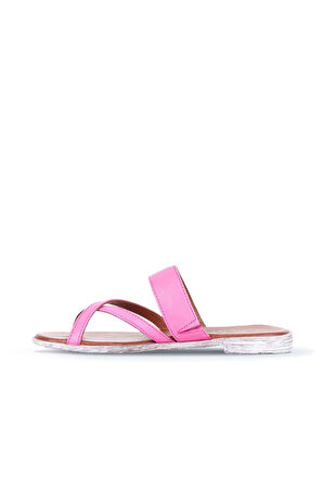 Bueno Shoes Fuşya Deri Kadın Parmak Arası Terlik 01wq2012