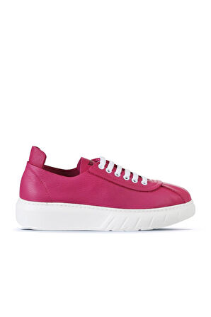 Bueno Shoes Fuşya Deri Kadın Dolgu Topuklu Ayakkabı 01wq4904
