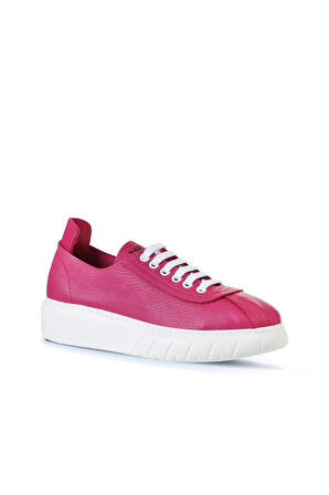 Bueno Shoes Fuşya Deri Kadın Dolgu Topuklu Ayakkabı 01wq4904