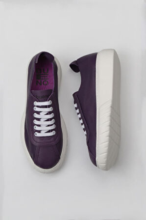 Bueno Shoes Lila Deri Kadın Dolgu Topuklu Ayakkabı 01wq4904