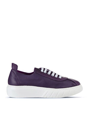 Bueno Shoes Lila Deri Kadın Dolgu Topuklu Ayakkabı 01wq4904