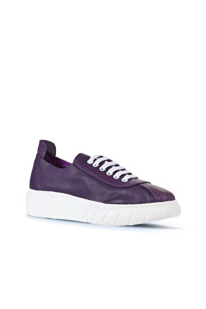 Bueno Shoes Lila Deri Kadın Dolgu Topuklu Ayakkabı 01wq4904