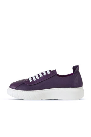 Bueno Shoes Lila Deri Kadın Dolgu Topuklu Ayakkabı 01wq4904