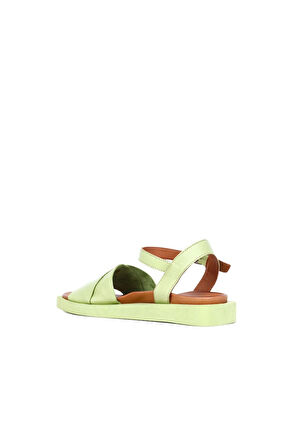 Bueno Shoes Yeşil Deri Kadın Sandalet 01wq9102