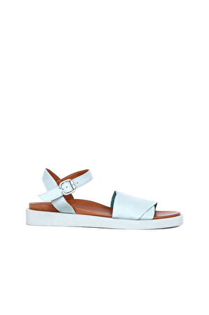 Bueno Shoes Turkuaz Deri Kadın Sandalet 01wq9102