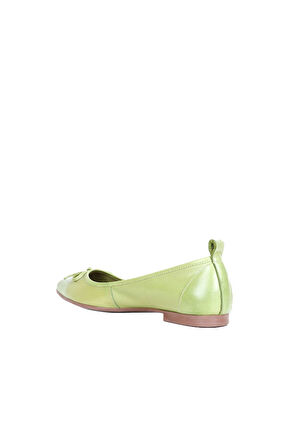 Bueno Shoes Yeşil Deri Kadın Babet 01wr3145