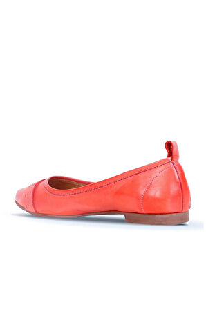 Bueno Shoes Mercan Deri Kadın Az Topuklu Ayakkabı 01ws0718