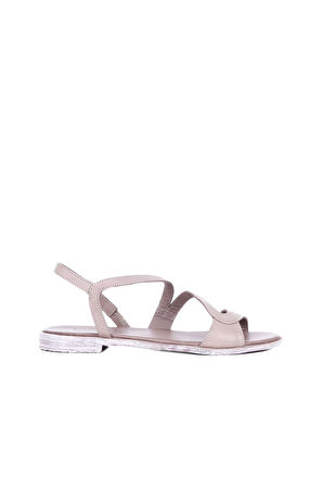 Bueno Shoes Gri Deri Kadın Sandalet 01ws2519