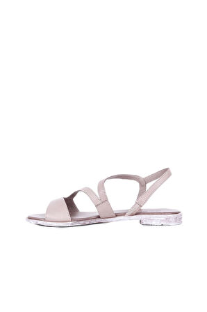 Bueno Shoes Gri Deri Kadın Sandalet 01ws2519