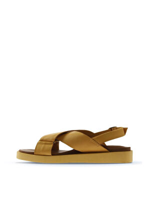 Bueno Shoes Sarı Deri Kadın Sandalet 01ws2801