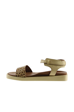 Bueno Shoes Sarı Deri Kadın Sandalet 01ws2820