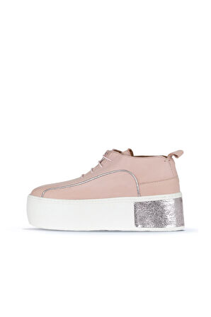 Bueno Shoes Pudra Deri Kadın Dolgu Topuklu Ayakkabı 01ws7001