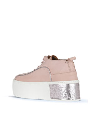 Bueno Shoes Pudra Deri Kadın Dolgu Topuklu Ayakkabı 01ws7001